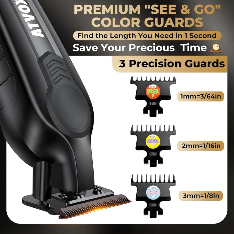 ATVOXIS Hair Trimmer for Men, Trimmers for Barbers, Zero Gapped T Liners Clippers, T Blade Trimmer, Line Up Shape Up Edgers Clippers for Men - Image 5